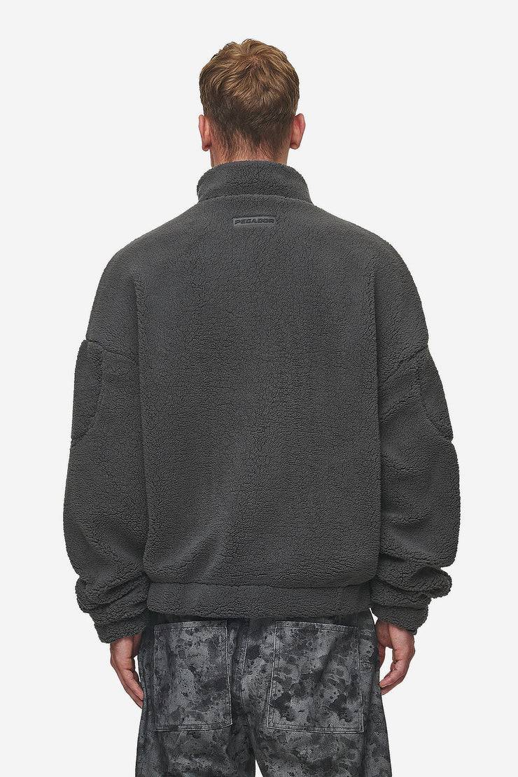 Pegador Munoz Teddy Half Zip Sweater Anthracite Limitierter Zeitrabatt