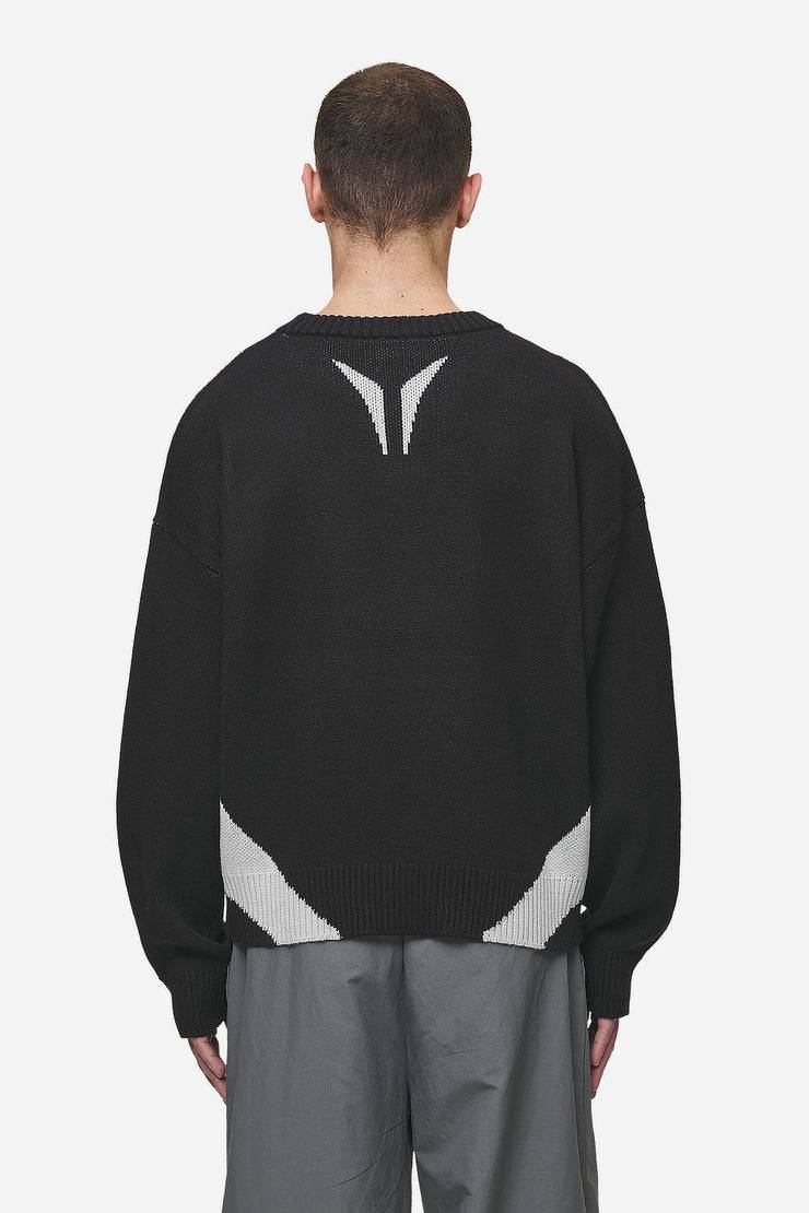 Pegador Kazan Boxy Knit Sweater Black Light Grey Begrenztes Angebot