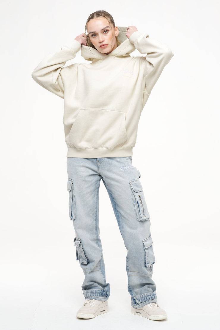 Pegador Lola Oversized Hoodie Vintage Washed Angels Cream Tägliche Deals