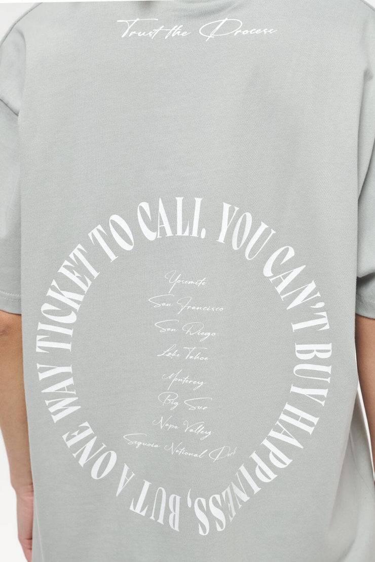 Pegador Topa Oversized Tee Vintage Washed Quiet Gray Sonderangebote