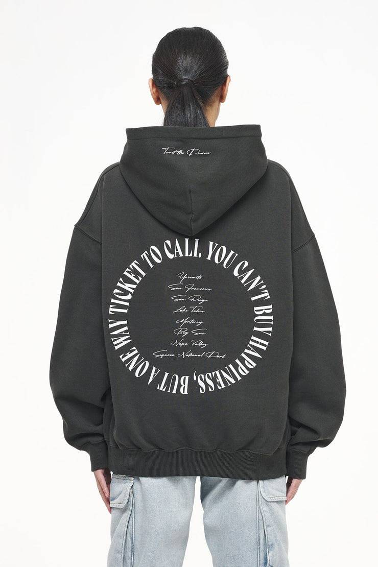 Pegador Topa Oversized Hoodie Vintage Washed Iron Grey Riesige Ersparnisse