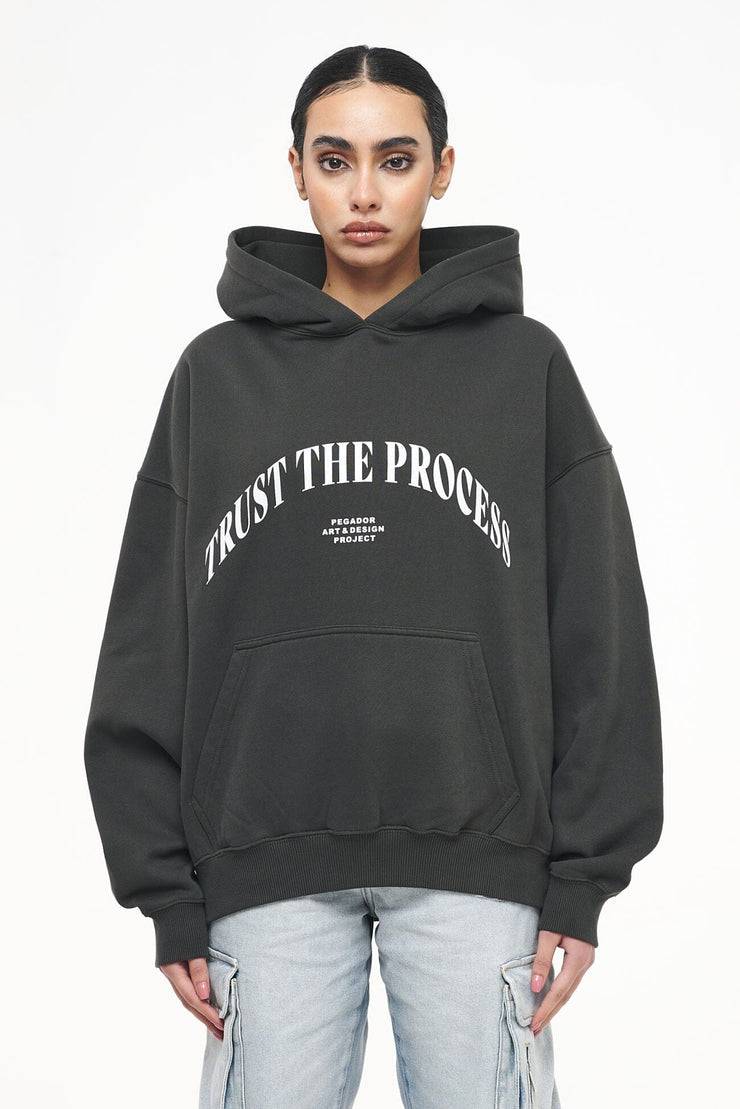 Pegador Topa Oversized Hoodie Vintage Washed Iron Grey Riesige Ersparnisse