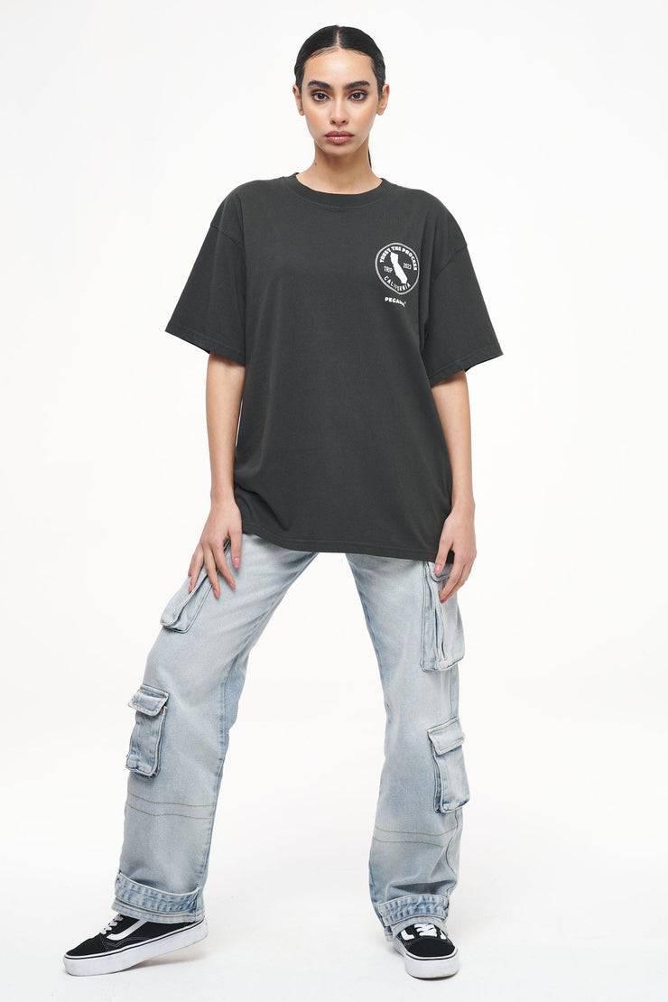 Pegador Jay Oversized Tee Vintage Washed Iron Grey Wochenangebot