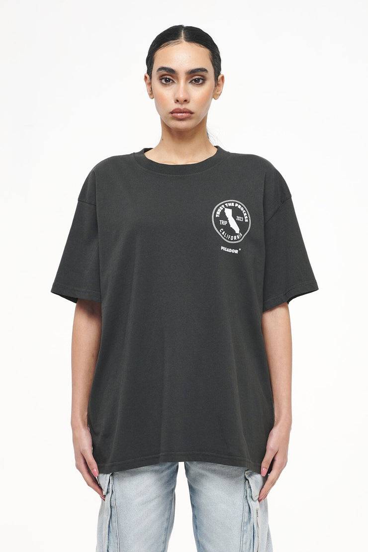 Pegador Jay Oversized Tee Vintage Washed Iron Grey Wochenangebot