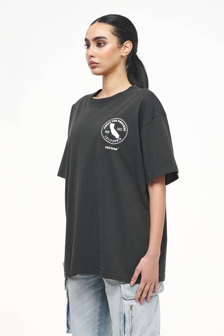 Pegador Jay Oversized Tee Vintage Washed Iron Grey Wochenangebot