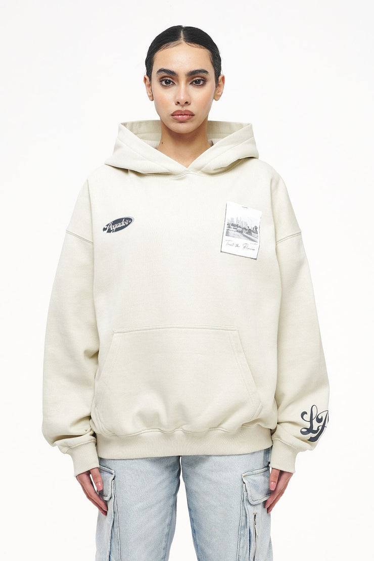 Pegador L.A. Oversized Hoodie Vintage Washed Angels Cream Kostenlose Rückgabe