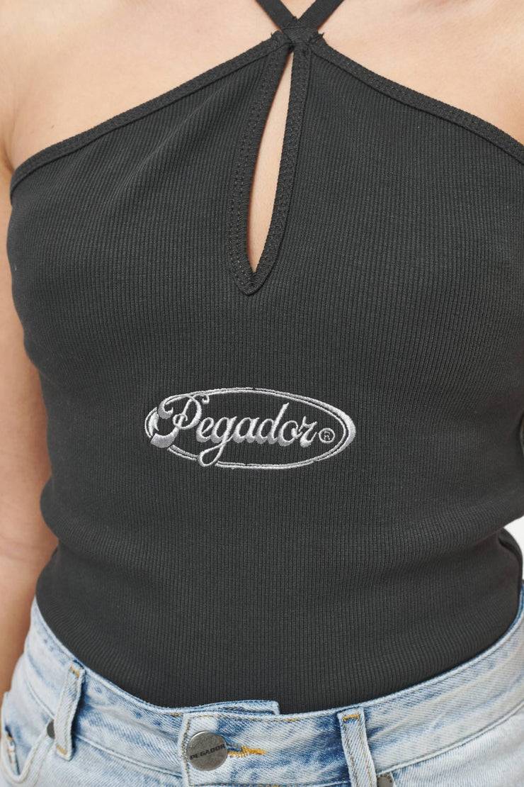 Pegador Santos Rib Neckholder Bodysuit Vintage Washed Iron Grey Letzte 3 Tage