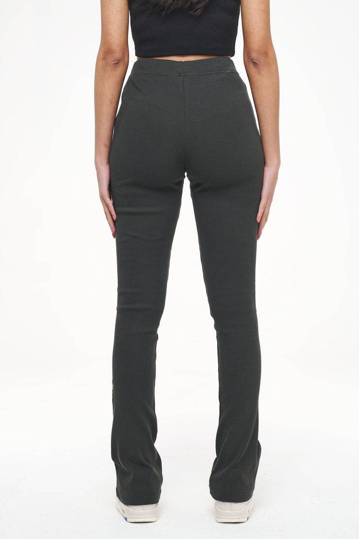 Pegador Elida Rib Hip Strap Flared Leggings Vintage Washed Iron Grey Neueste Stile