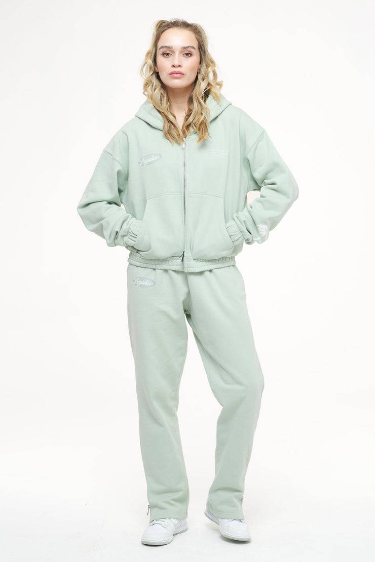 Pegador Olvera Straight Sweat Pants Vintage Washed Milky Green Letzter Tag