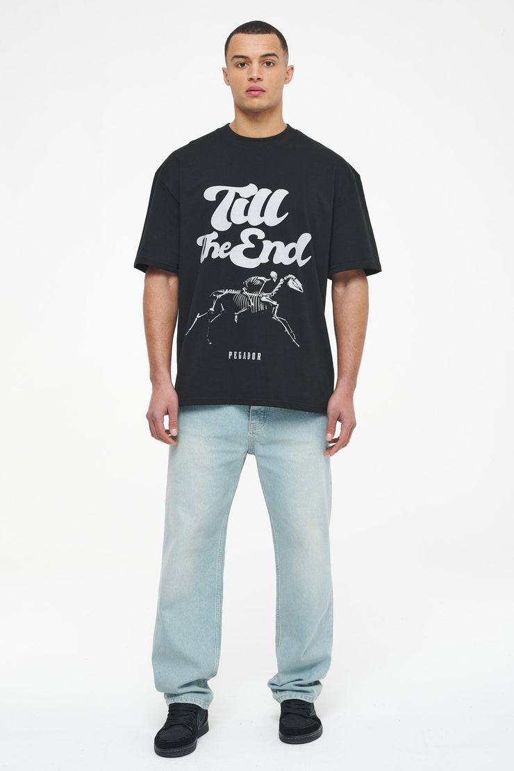Pegador Dinmont Oversized Tee Vintage Washed Black Ink 50% Rabatt mit kostenlosem Versand