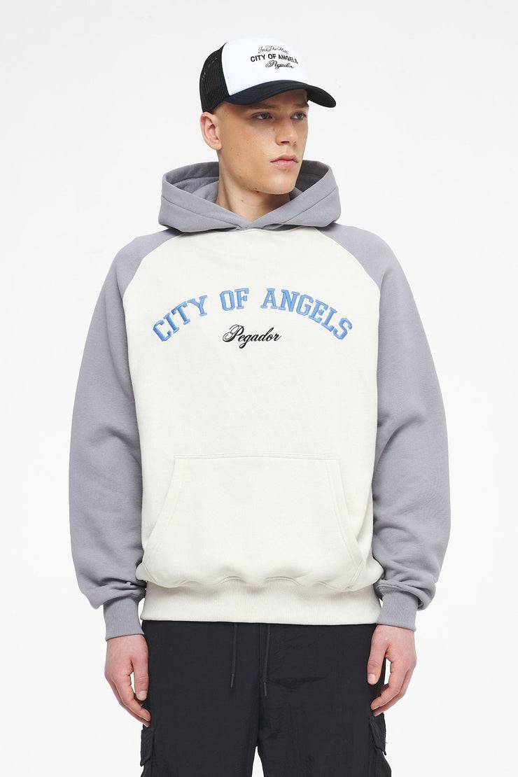 Pegador Keefer Raglan Hoodie Vintage Washed Angels Cream Dusk Grey Begrenzt auf 3 Tage