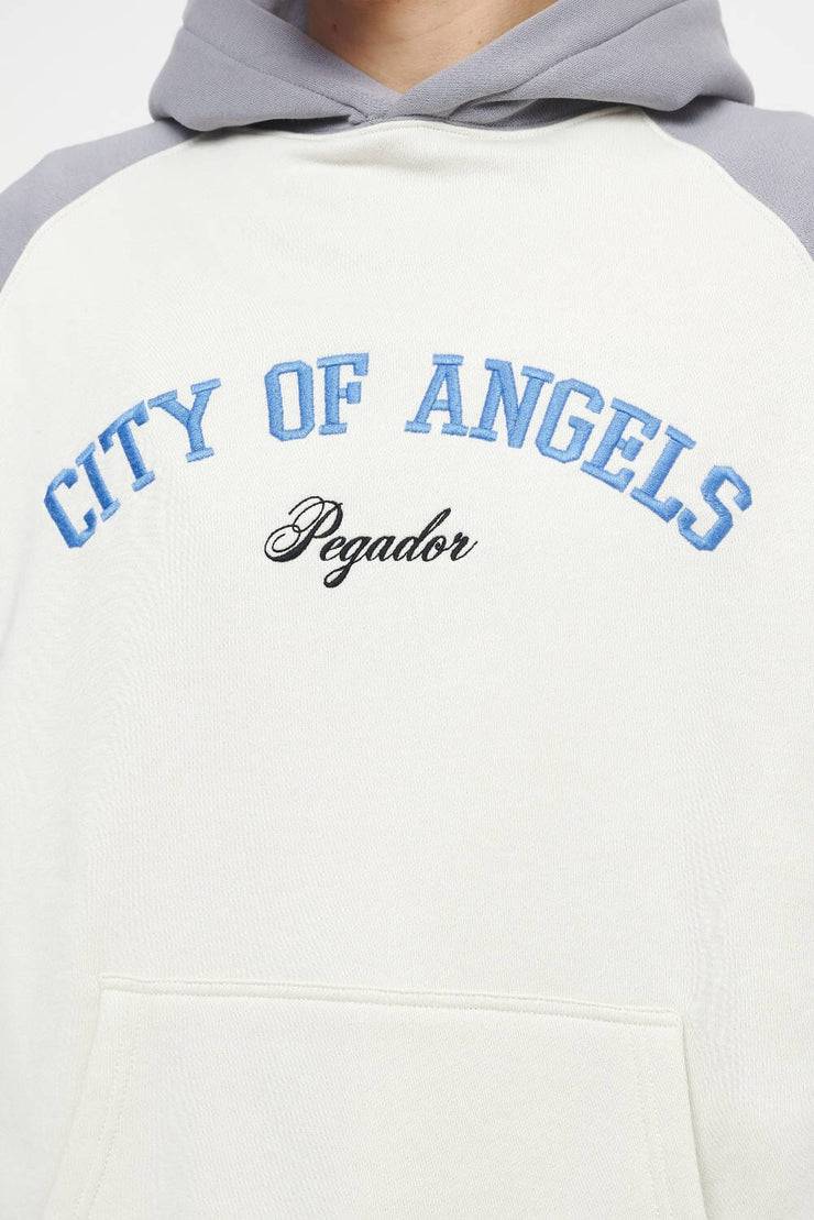 Pegador Keefer Raglan Hoodie Vintage Washed Angels Cream Dusk Grey Begrenzt auf 3 Tage