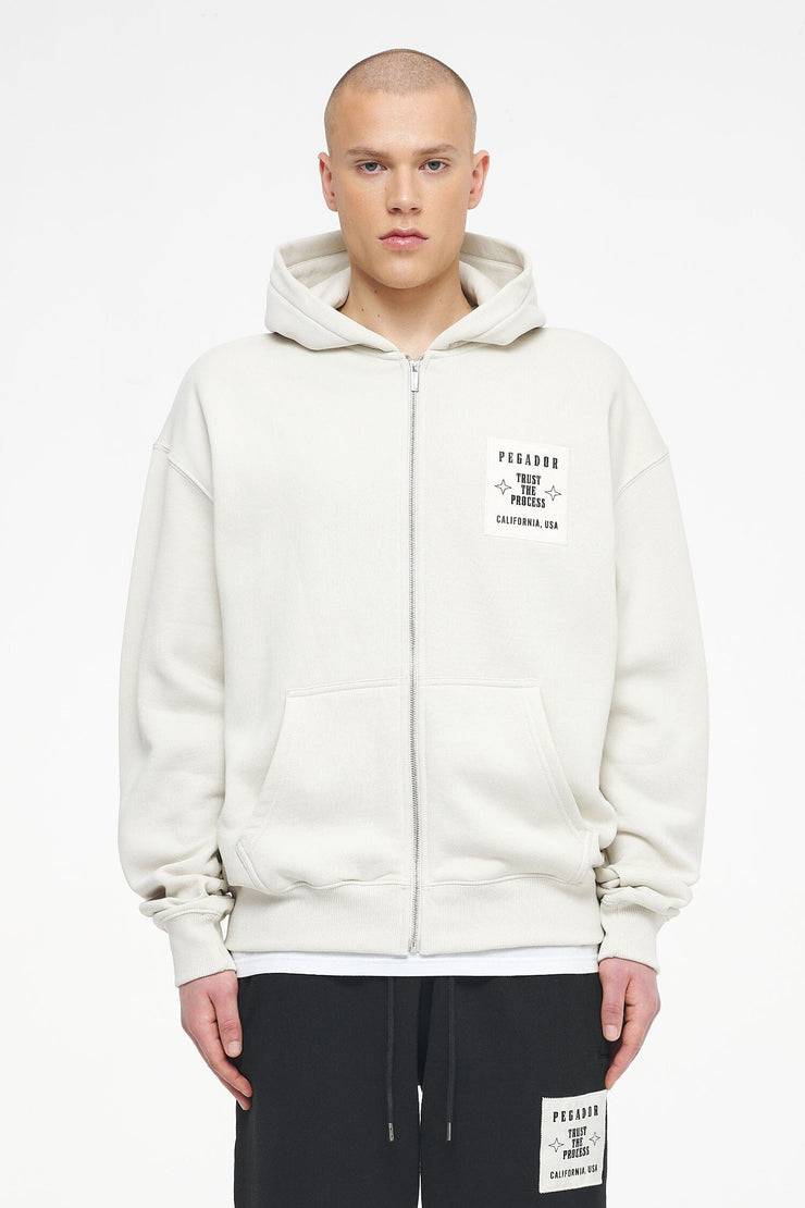 Pegador Salal Oversized Sweat Jacket Vintage Washed Angels Cream Im Verkauf