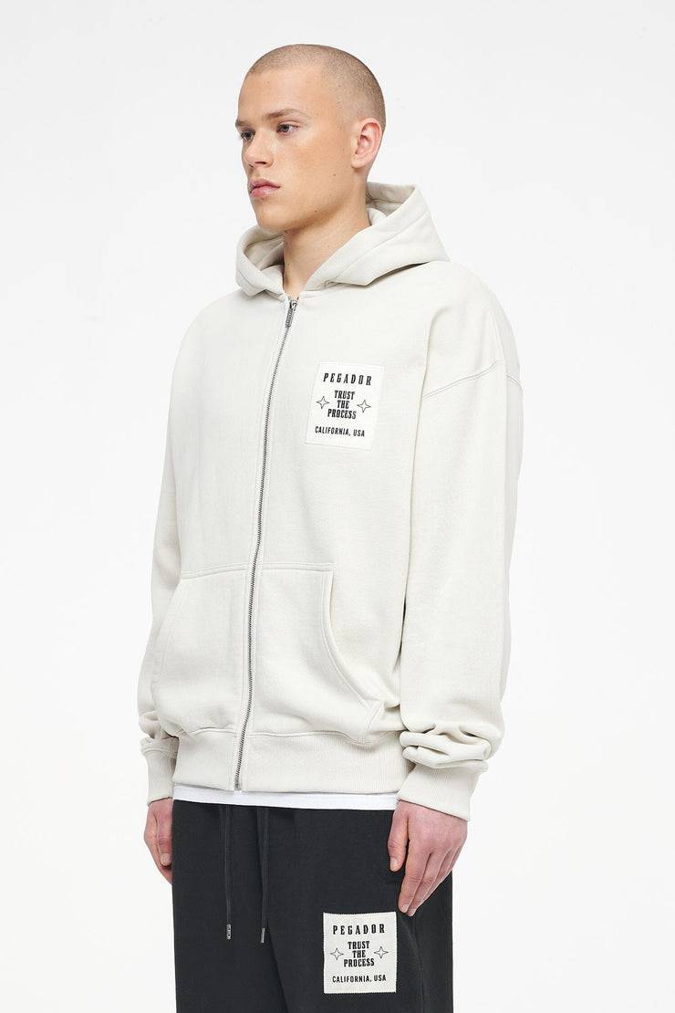 Pegador Salal Oversized Sweat Jacket Vintage Washed Angels Cream Im Verkauf