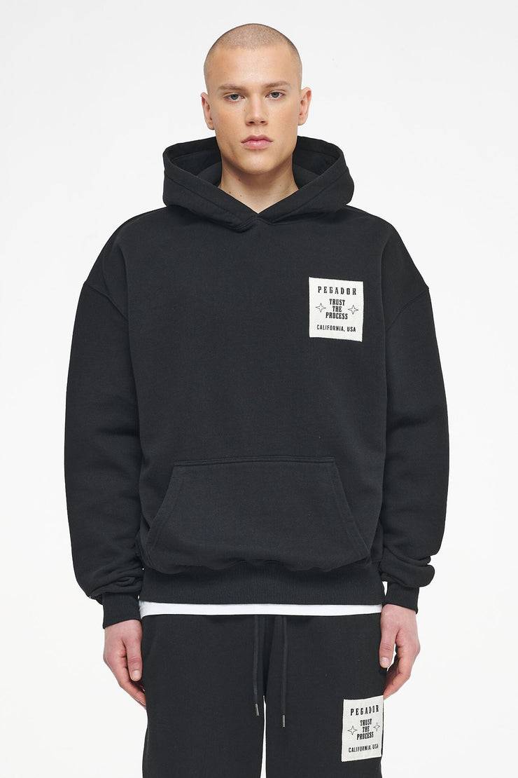 Pegador Salal Oversized Hoodie Vintage Washed Black Ink zollfrei