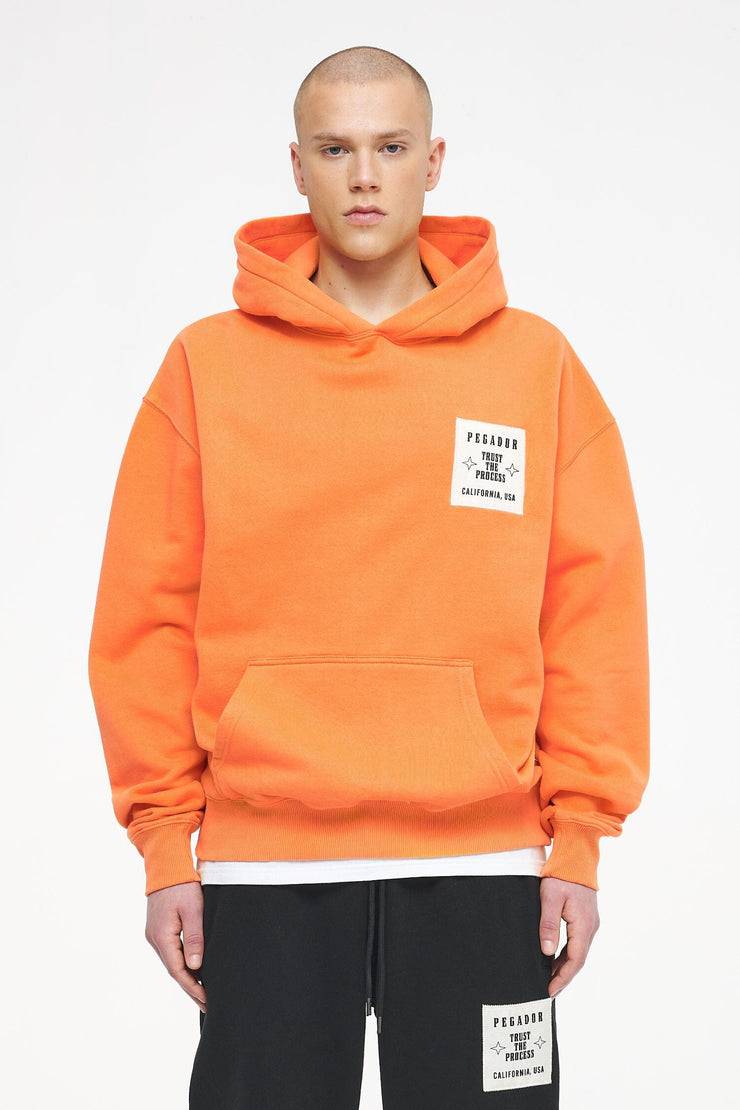 Pegador Salal Oversized Hoodie Vintage Washed Sunrise Orange 50% Rabatt für begrenzte Zeit