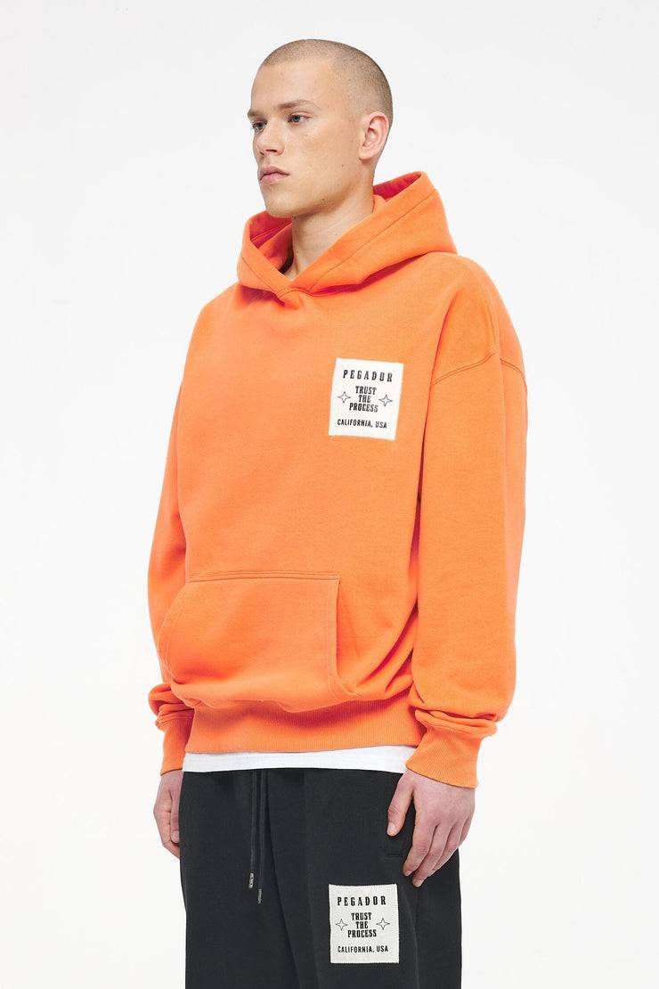 Pegador Salal Oversized Hoodie Vintage Washed Sunrise Orange 50% Rabatt für begrenzte Zeit