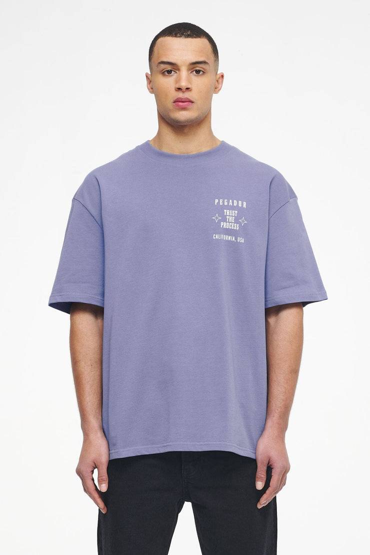 Pegador Salal Oversized Tee Vintage Washed Magic Violet Rabatte dieses Monats