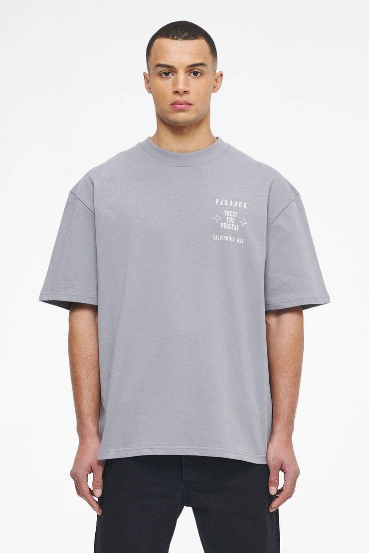 Pegador Salal Oversized Tee Vintage Washed Dusk Grey Online