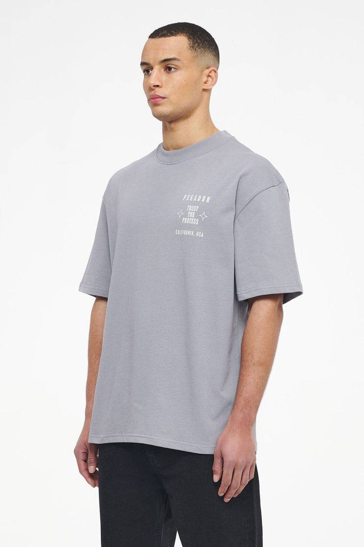 Pegador Salal Oversized Tee Vintage Washed Dusk Grey Online