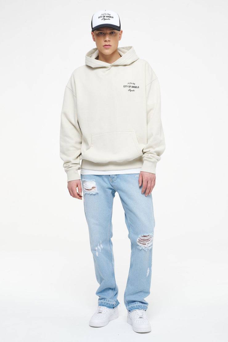 Pegador Wallace Oversized Hoodie Vintage Washed Angels Cream Outlet