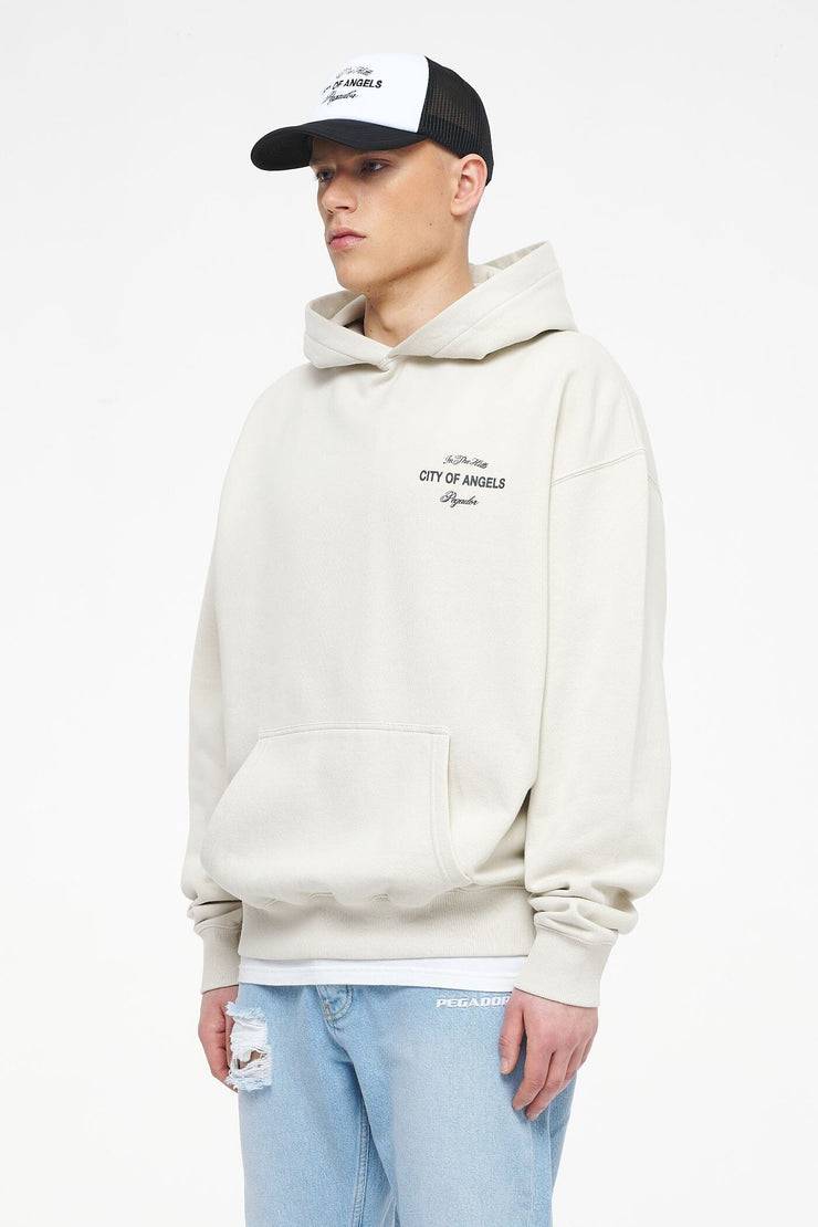 Pegador Wallace Oversized Hoodie Vintage Washed Angels Cream Outlet
