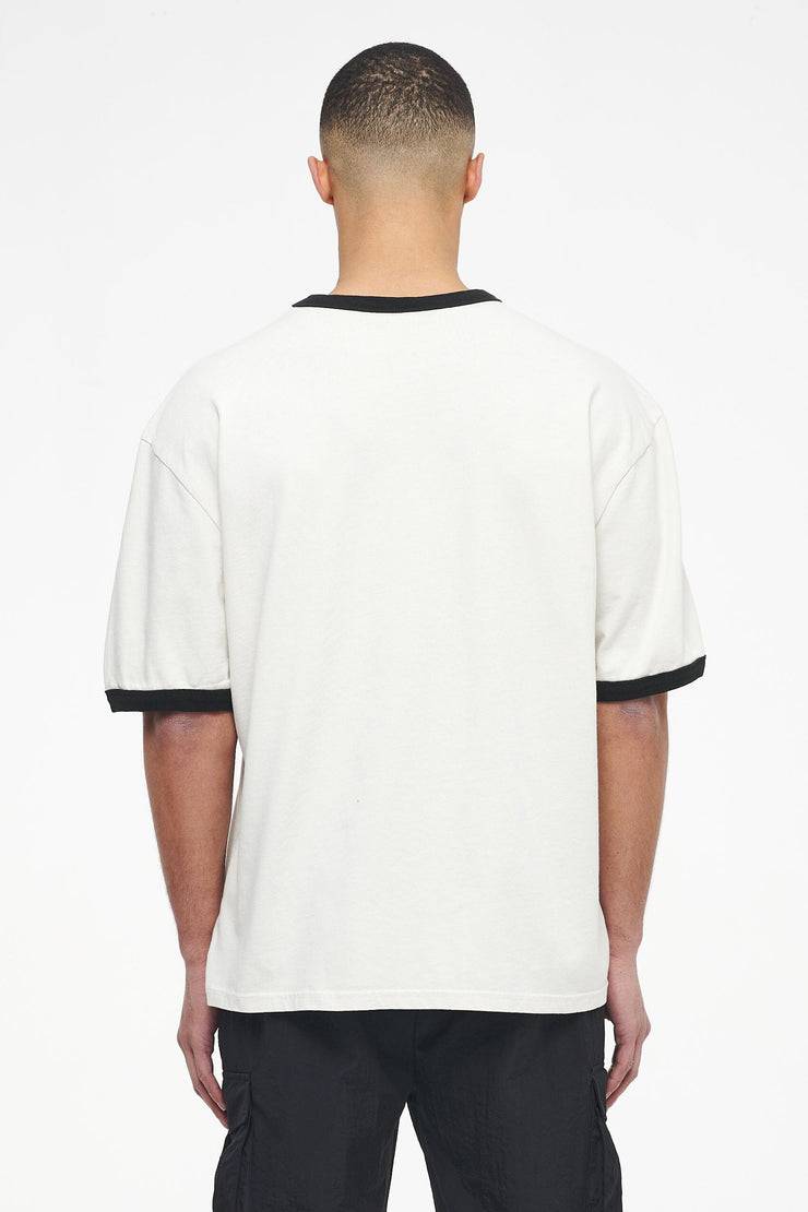 Pegador Trounce Oversized Ringer Tee Vintage Washed Angels Cream Black Ink Angebote