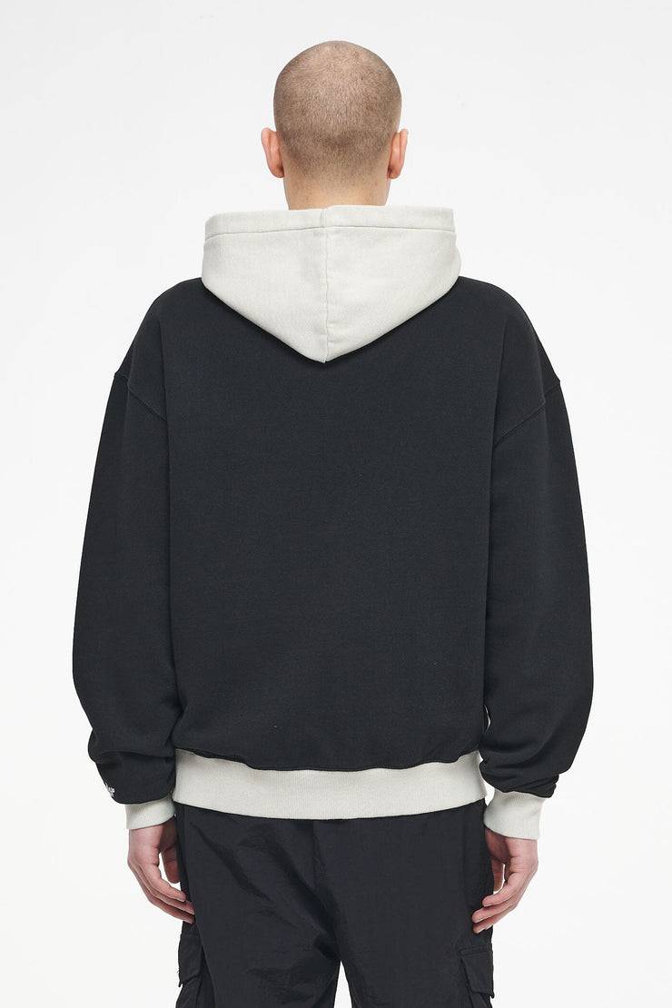 Pegador Trounce Oversized Hoodie Vintage Washed Black Ink Angels Cream Hotsell