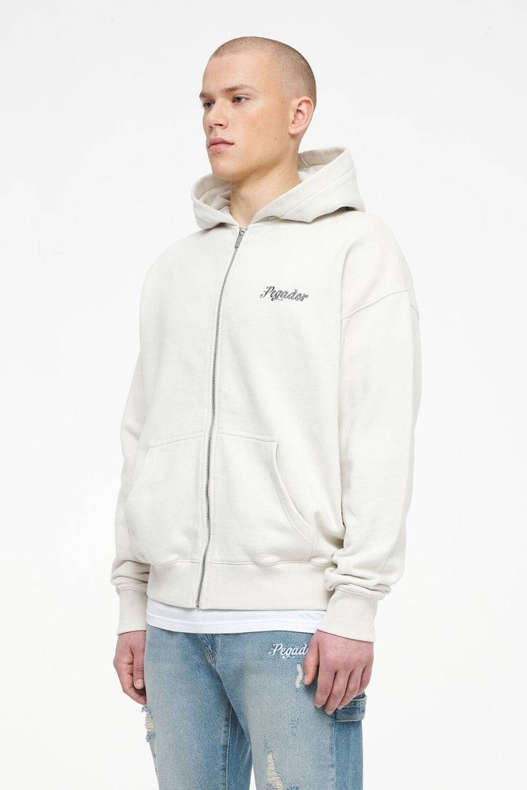 Pegador West Oversized Sweat Jacket Vintage Washed Angels Cream Günstiger Verkauf