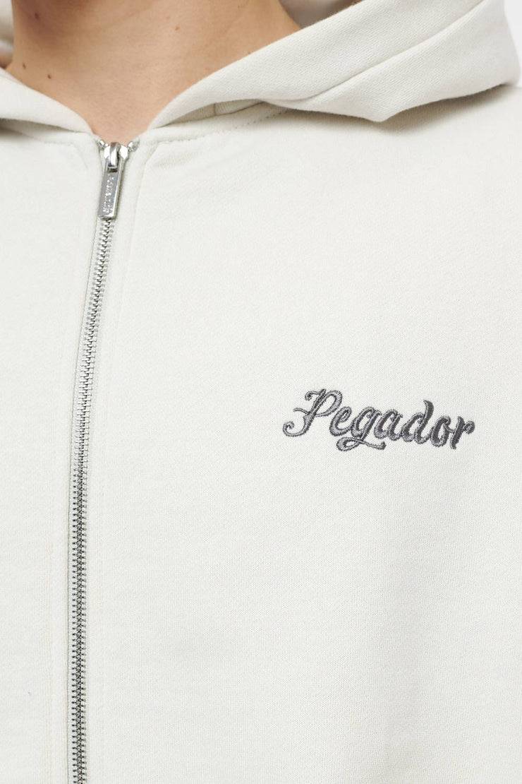 Pegador West Oversized Sweat Jacket Vintage Washed Angels Cream Günstiger Verkauf