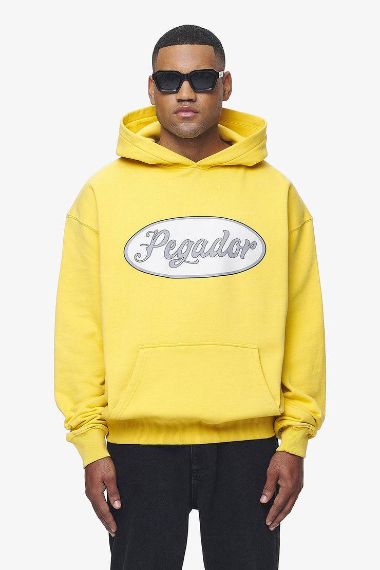 Pegador West Oversized Hoodie Vintage Washed Solar Yellow Fabrikverkauf