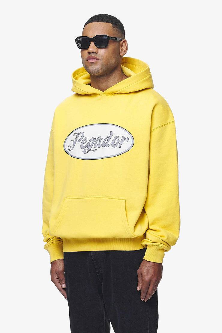 Pegador West Oversized Hoodie Vintage Washed Solar Yellow Fabrikverkauf