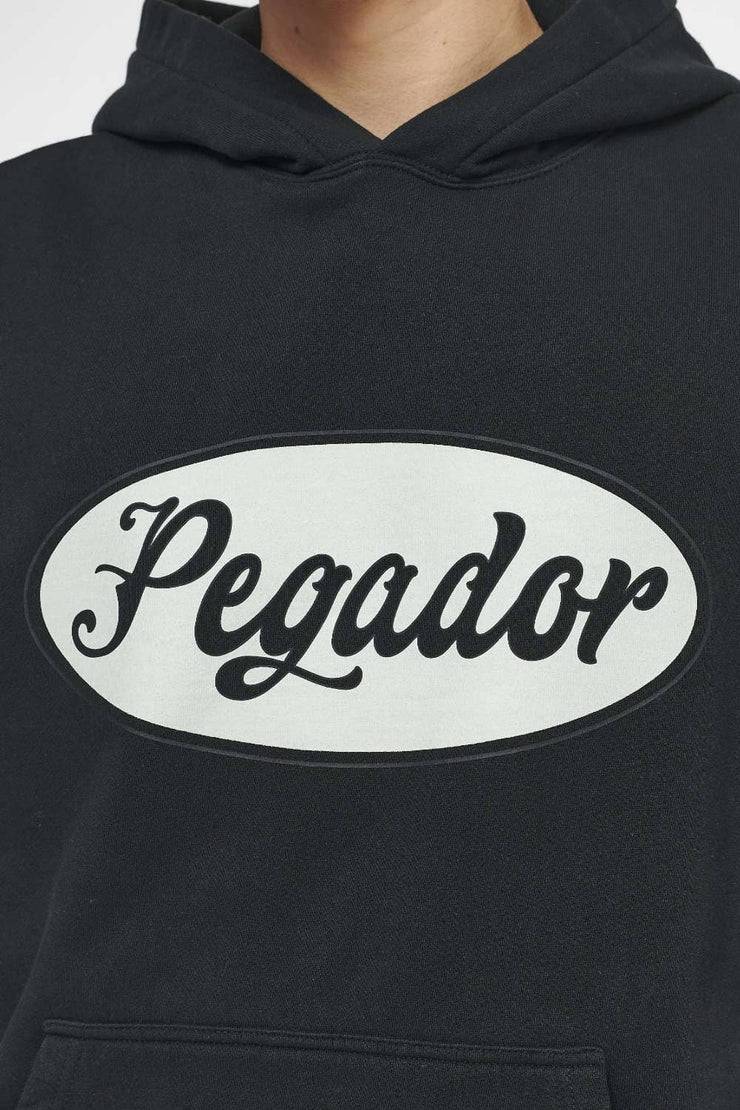 Pegador West Oversized Hoodie Vintage Washed Black Ink White Meist gekauft