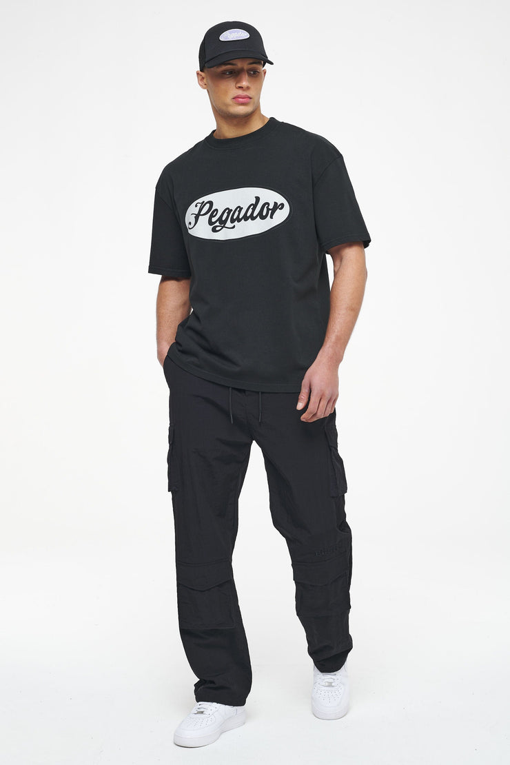 Pegador West Oversized Tee Vintage Washed Black Ink Kostenloser Versand