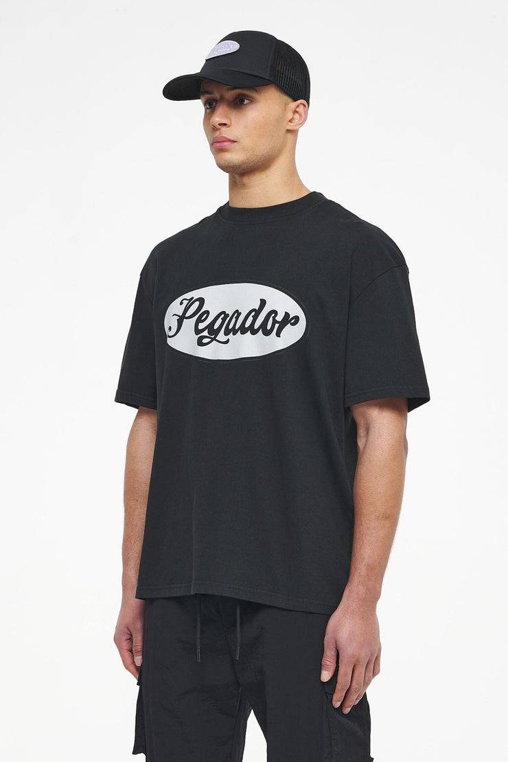 Pegador West Oversized Tee Vintage Washed Black Ink Kostenloser Versand