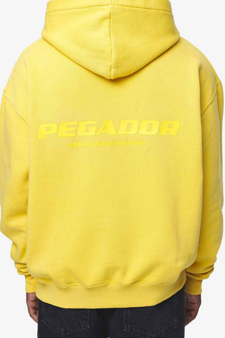 Pegador Colne Logo Oversized Hoodie Vintage Washed Solar Yellow Gum Fabrikpreis
