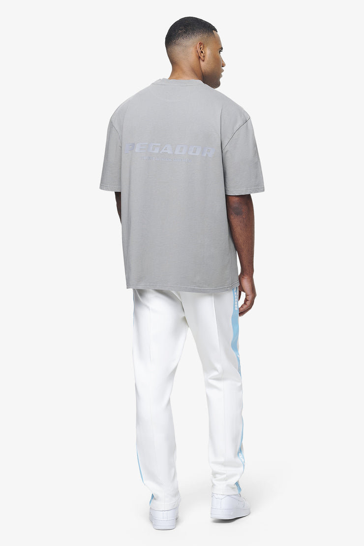 Pegador Colne Logo Oversized Tee Vintage Washed Dusk Grey Gum Rabatt