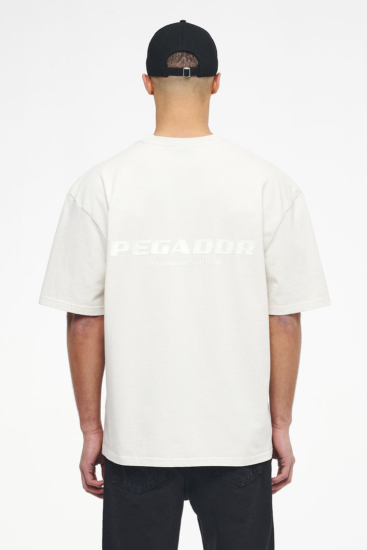 Pegador Colne Logo Oversized Tee Vintage Washed Angels Cream Gum Günstig kaufen