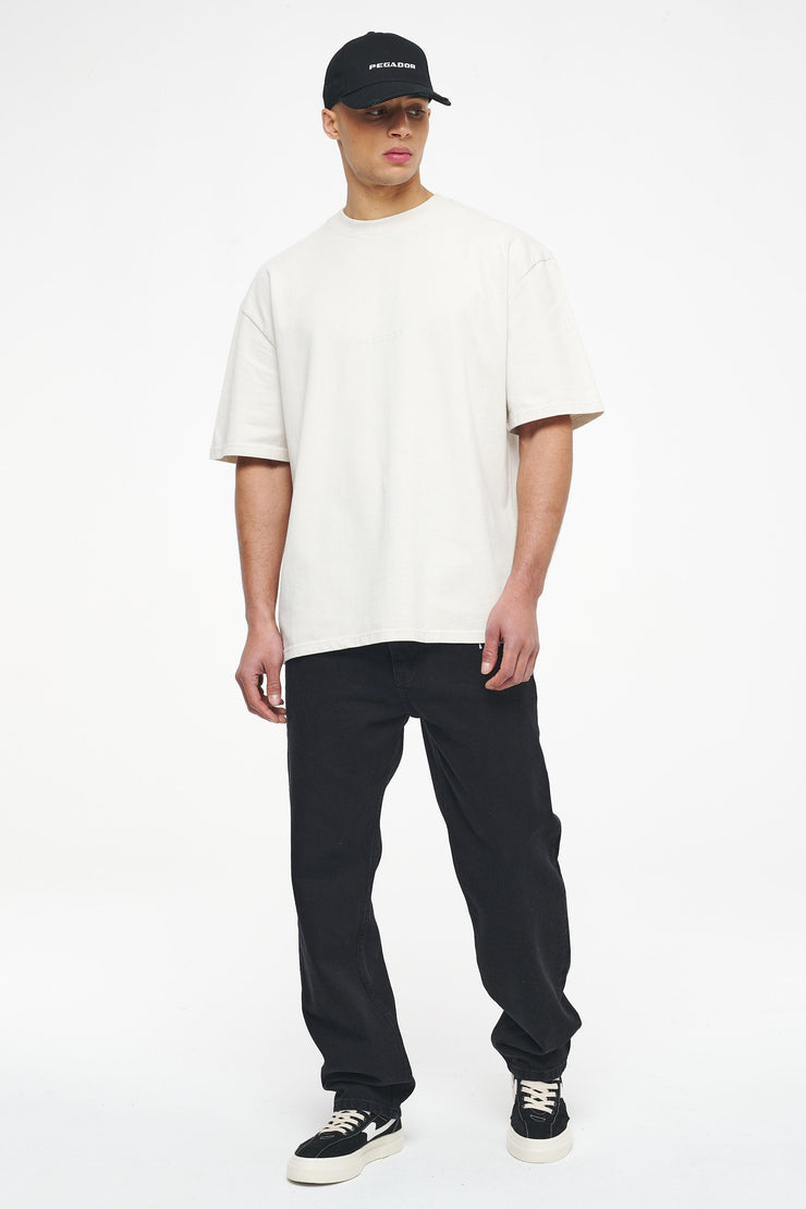 Pegador Colne Logo Oversized Tee Vintage Washed Angels Cream Gum Günstig kaufen