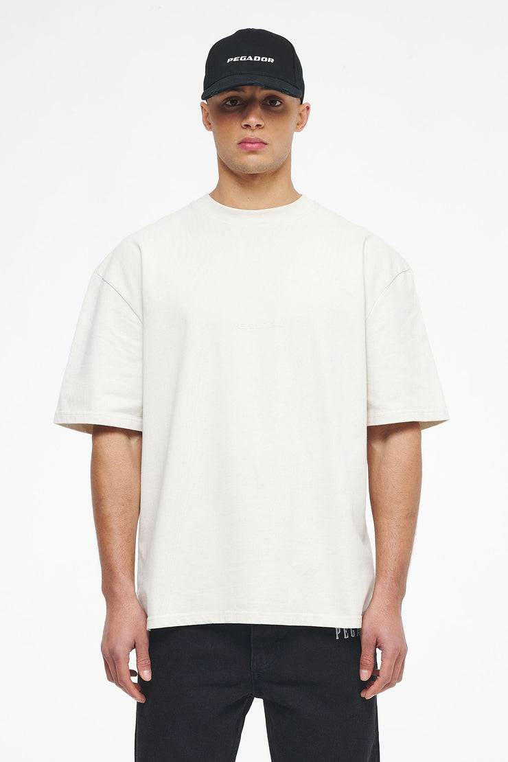 Pegador Colne Logo Oversized Tee Vintage Washed Angels Cream Gum Günstig kaufen