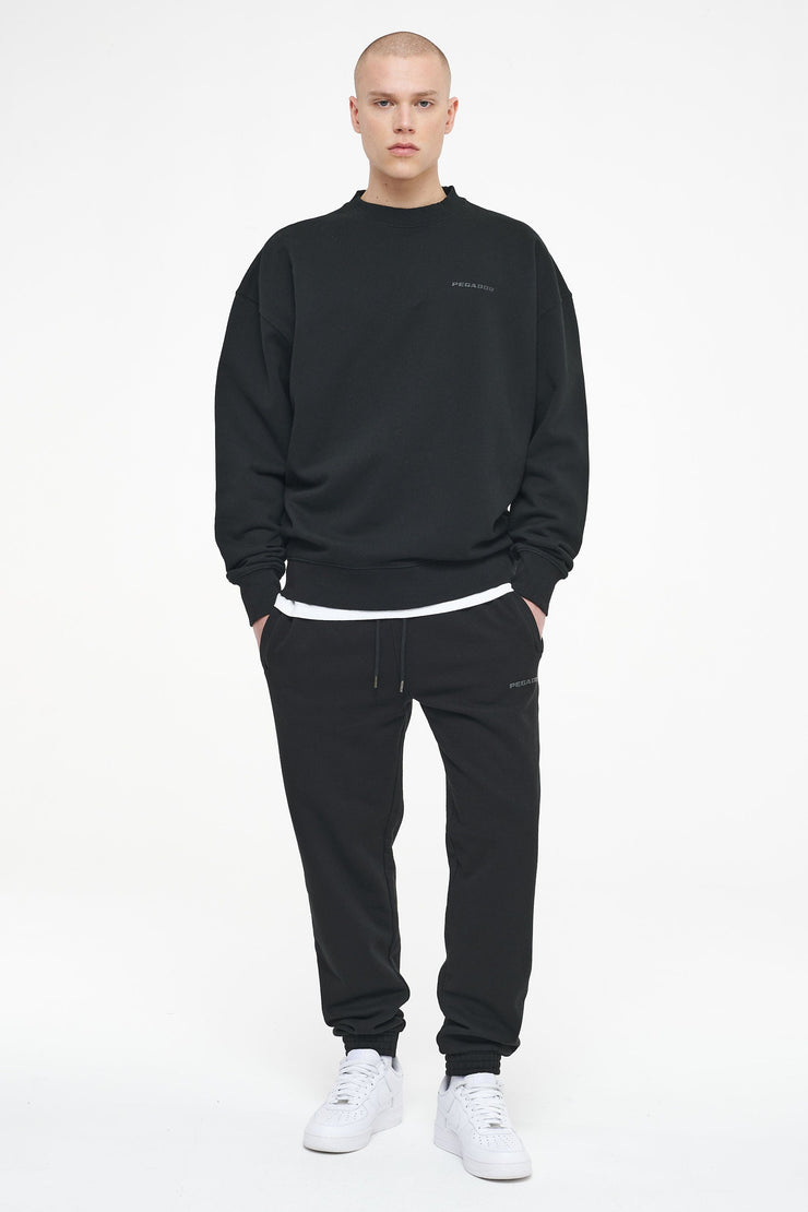 Pegador Logo Oversized Sweater Vintage Washed Black Ink Gum Online Shopping
