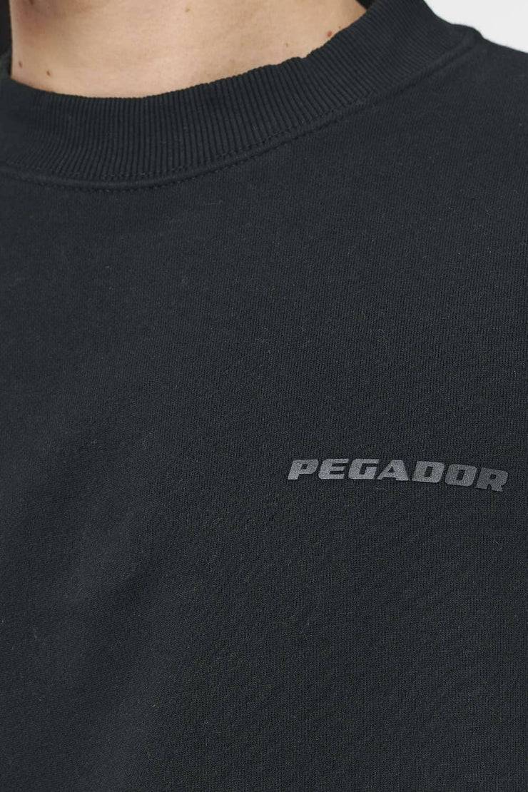 Pegador Logo Oversized Sweater Vintage Washed Black Ink Gum Online Shopping