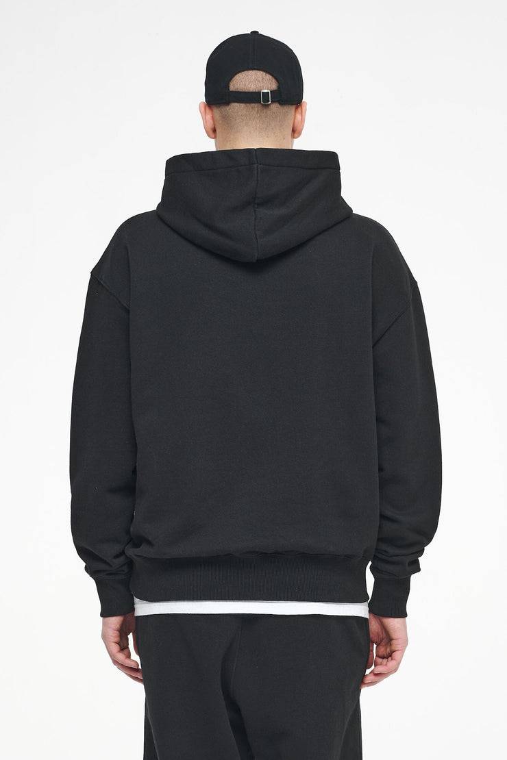 Pegador Logo Oversized Hoodie Vintage Washed Black Ink Gum Preisnachlass