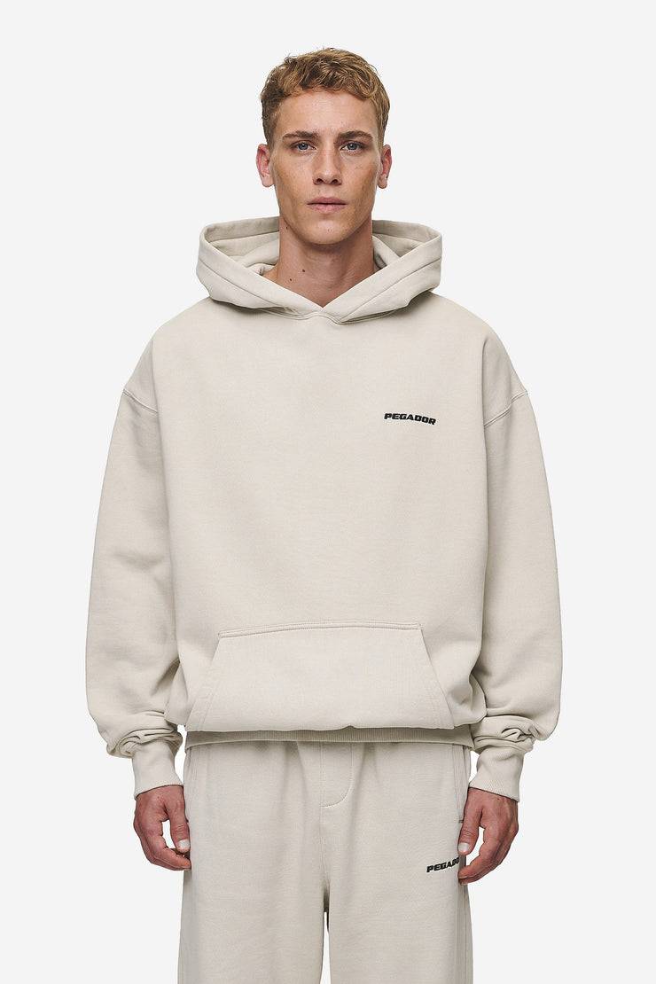 Pegador Logo Oversized Hoodie Washed Light Beige Muttertagsangebot