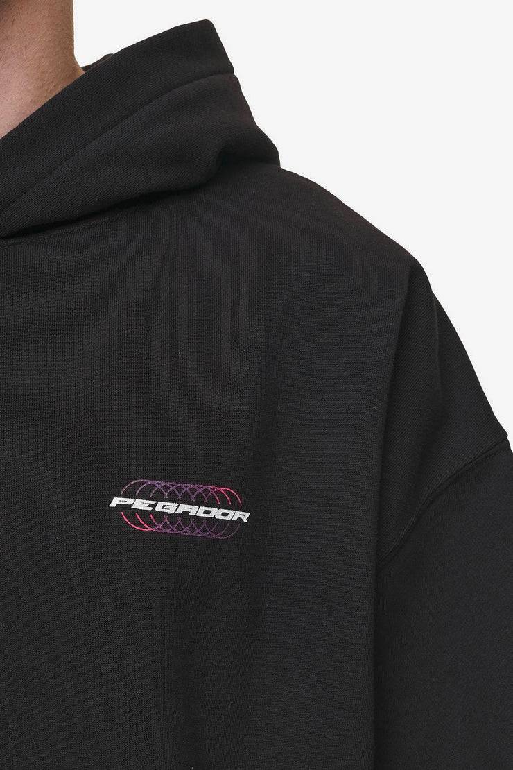 Pegador Lexing Oversized Hoodie Washed Black Tägliche Deals