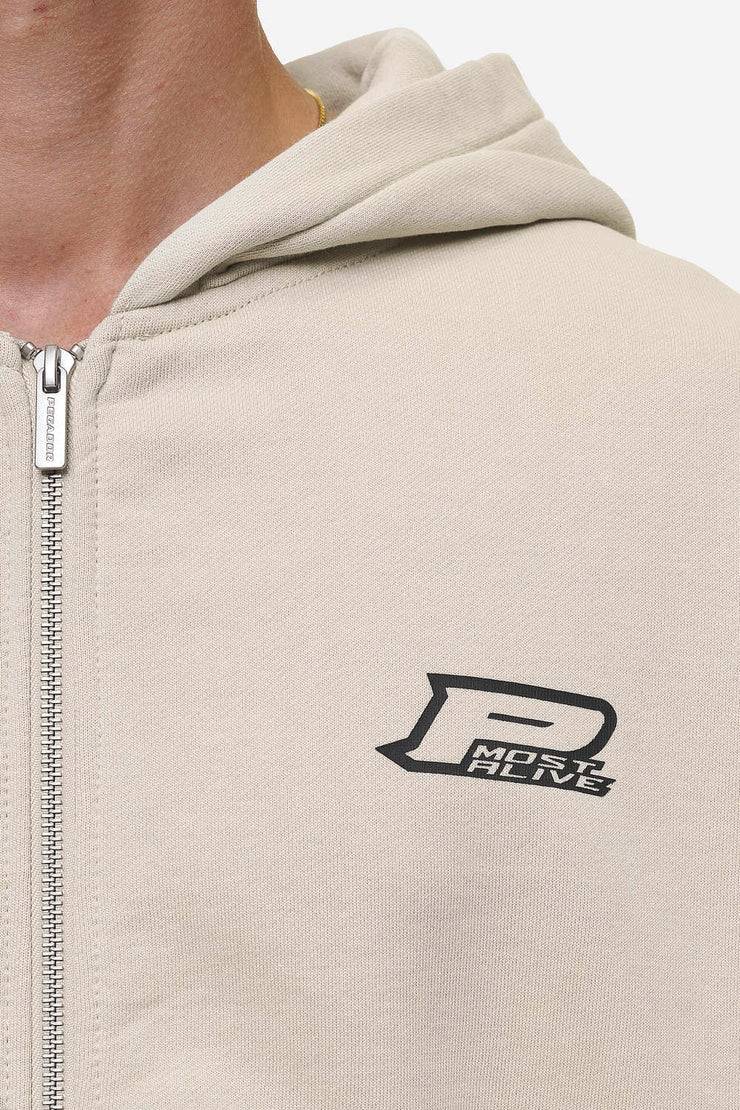 Pegador Fox Oversized Sweat Jacket Washed Light Beige Wochenangebot