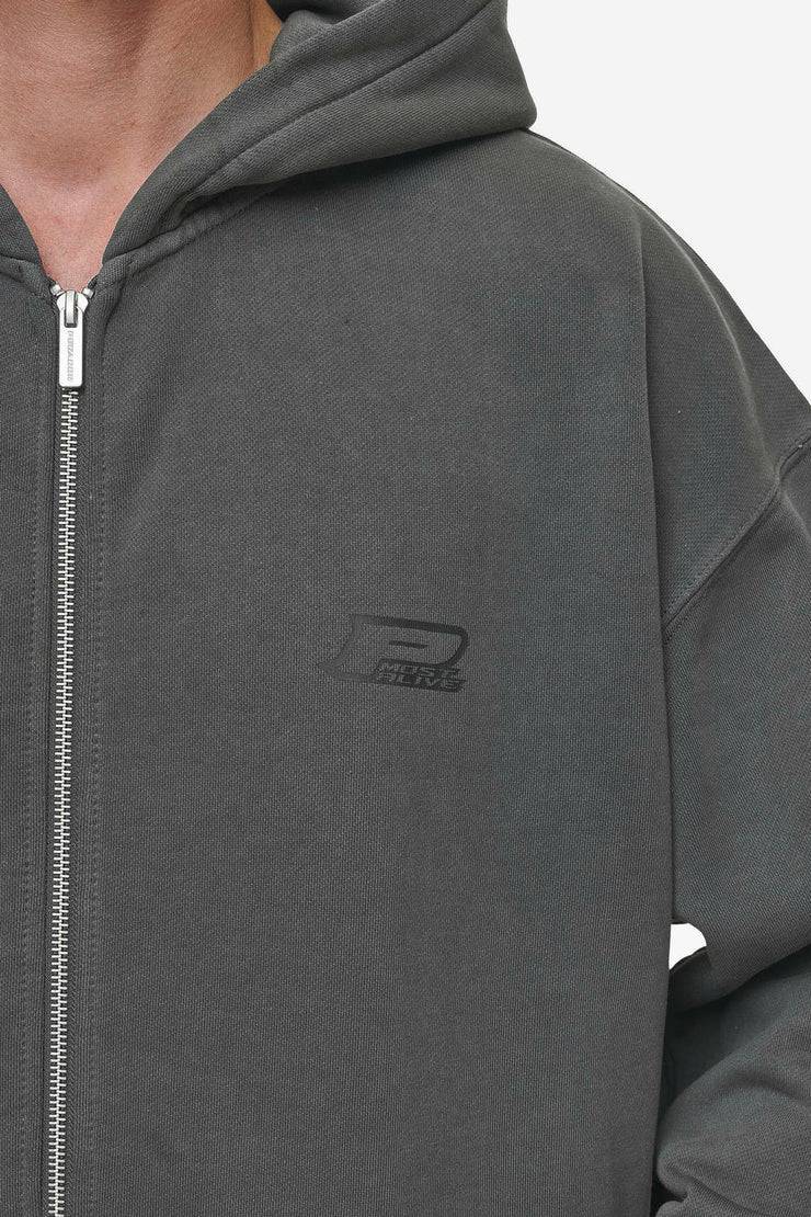 Pegador Lance Oversized Sweat Jacket Vintage Anthracite Neueste Stile