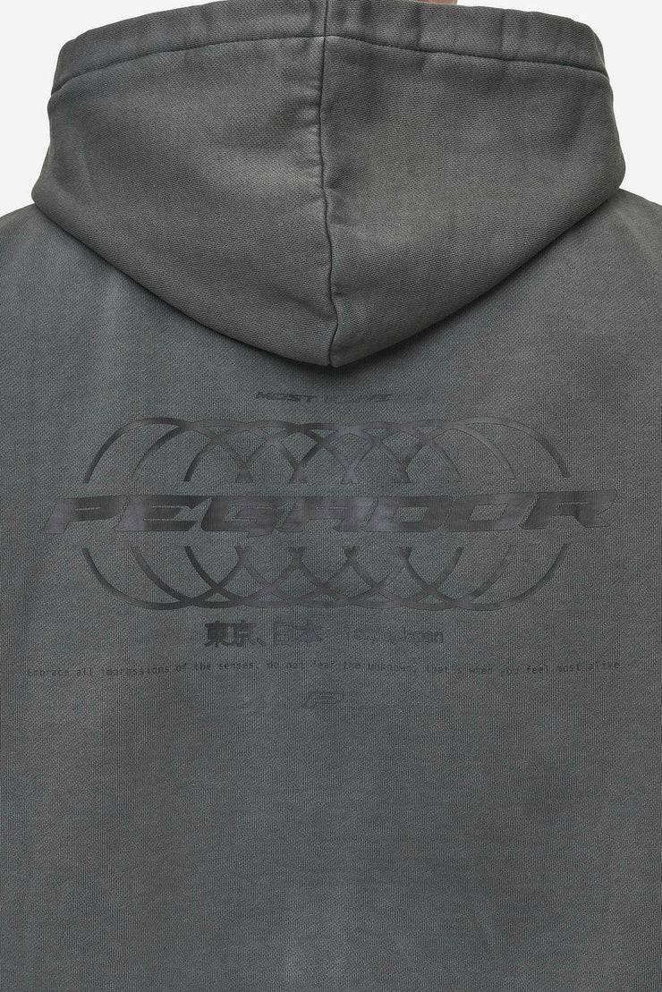 Pegador Lance Oversized Sweat Jacket Vintage Anthracite Neueste Stile