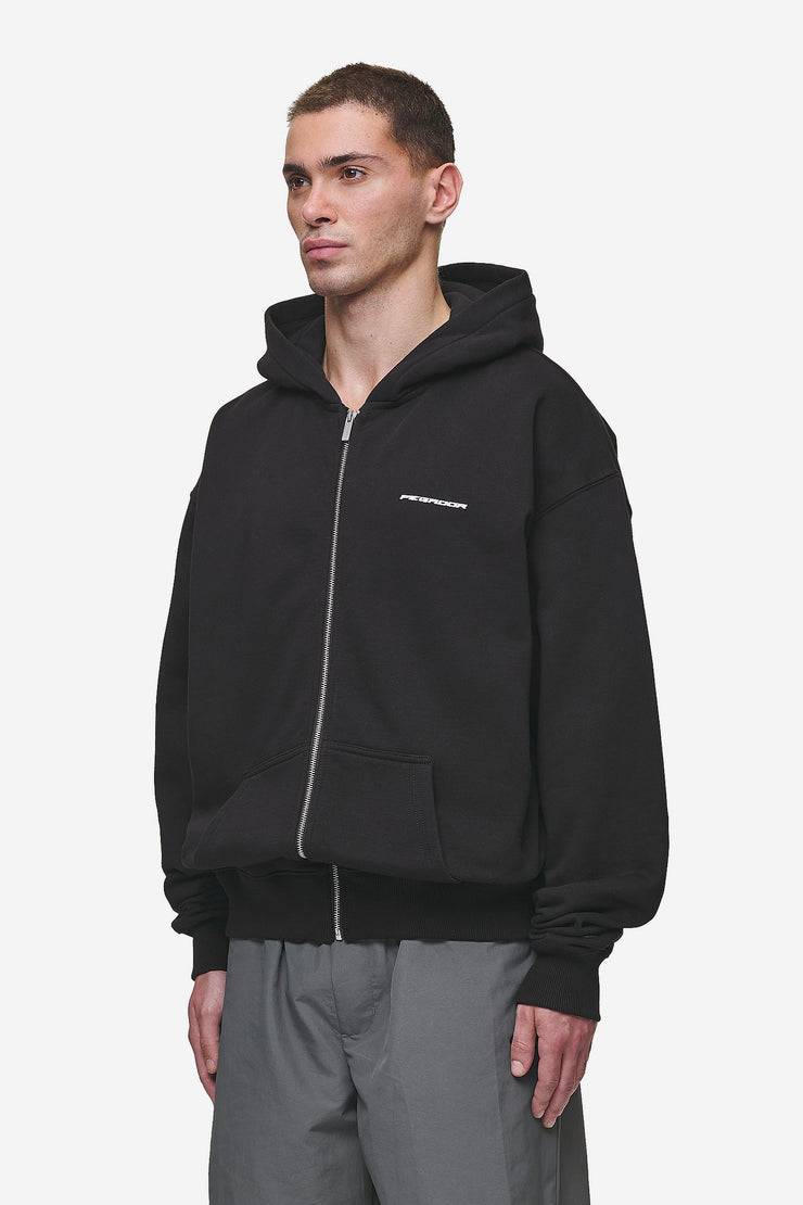 Pegador Charles Oversized Sweat Jacket Washed Black Bis zu 65% Rabatt