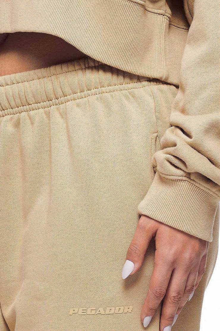 Pegador Villa High Waisted Sweat Pants Vintage Washed Espresso Gum Sonderangebot der Fabrik